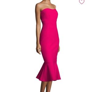 Cinq A Sept strapless fuchsia dress size 2